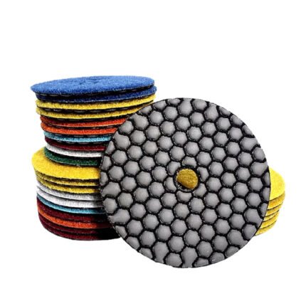 4-inch Dry Marble Polishing Pad, Diamond Grinding Pad 100mm Grit (0-6#)