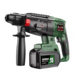 Cordless Rotary Hammer Drill 20V/2 Batteries + 1 Charger + 1 Plastic Tool Box - Black Tortoise Series - 图片 2