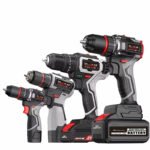 Cordless Drill – 12V/16.8V/20V/2 Batteries + 1 Charger + 1 Plastic Tool Box - White Tiger Series