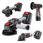 Cordless Angle Grinder – 20V 2 Batteries + 1 Charger + 1 Plastic Tool Box - White Tiger Series