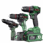 Cordless Drill – 12V/16.8V/20V/2 Batteries + 1 Charger + 1 Plastic Tool Box - Black Tortoise Series