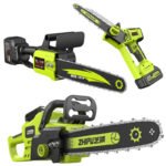 Cordless chainsaw 6inch 8inch 12inch – 20V 2 Batteries + 1 Charger + 1 Plastic Tool Kit - Azure Dragon Series