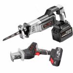 Cordless Reciprocating saw, saber saw – 20V 2 Batteries + 1 Charger + 1 Plastic Tool Kit -White Tiger Series