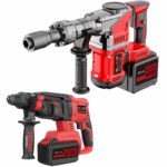 Cordless Rotary Hammer Drill 20V/2 Batteries + 1 Charger + 1 Plastic Tool Box - Vermilion Bird Series