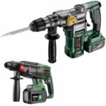 Cordless Rotary Hammer Drill 20V/2 Batteries + 1 Charger + 1 Plastic Tool Box - Black Tortoise Series