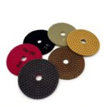 4-inch wet polishing pads for marble and granite, grit sizes (Quick 3-Step Sharp Type).