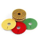 4-inch floor polishing pads, wet polishing, marble and granite grinding pads, mesh size (50#-3000#).