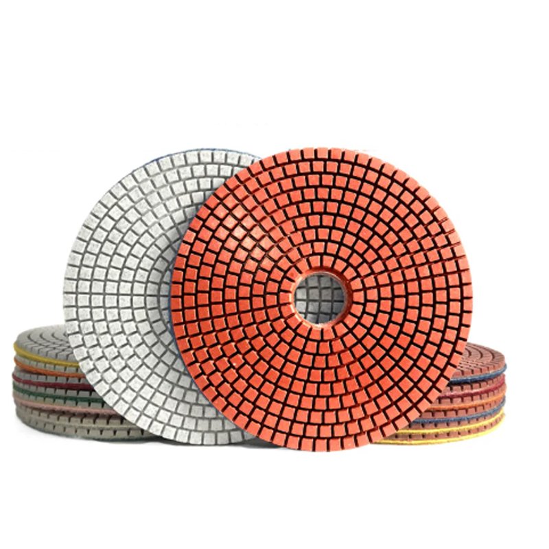 1 6-inch polishing pads, wet polishing, marble and granite grinding pads, mesh size (50#-3000#). - 图片 1