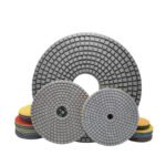 10-inch polishing pads, wet polishing, marble and granite grinding pads, mesh size (50#-3000#).