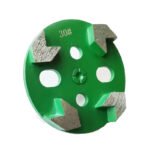 4-inch round diamond metal grinding pad with four holes and arrow teeth (1 piece) - 图片 2