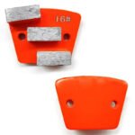 Diamond Flooring Fan-Shaped Grinding Blocks, 3-Hole, 2-Tooth Square, for Concrete Grinding and Polishing（16#-100#） - 图片 2