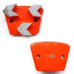 Diamond Flooring Fan-Shaped Grinding Blocks, 3-Hole, 2-Tooth Arrow Shape, for Concrete Grinding and Polishing（16#120#） - 图片 6