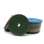 4-inch wet polishing pads for marble and granite, grit sizes (50#-3000#).