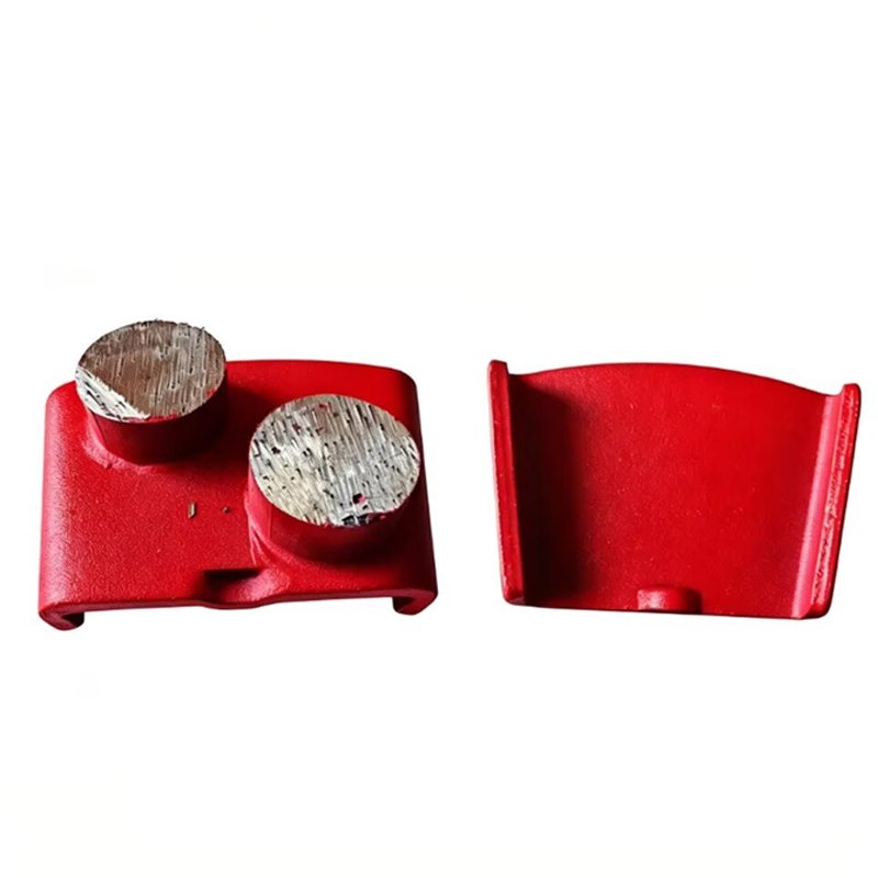 1 HTC Diamond Flooring Round Grinding Blocks, 2 Holes, 2 Teeth, Square Shape, Concrete Grinding and Polishing(16#-120#) - 图片 1