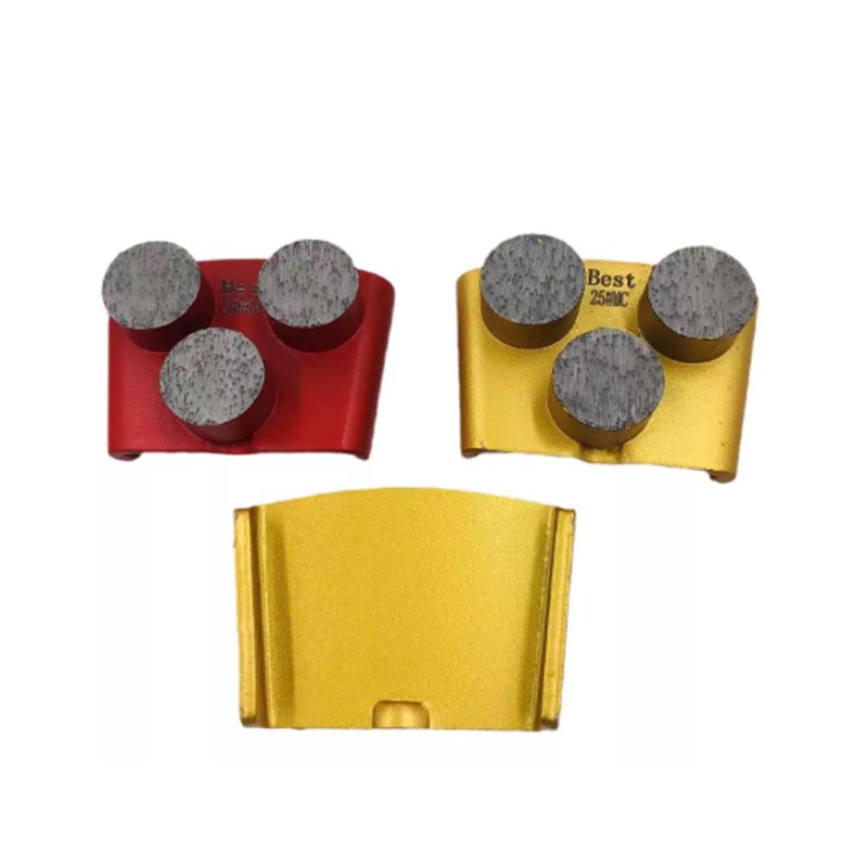 1 HTC Diamond Flooring Round Grinding Blocks, 2 Holes, 2 Teeth, Square Shape, Concrete Grinding and Polishing(16#-120#) - 图片 1