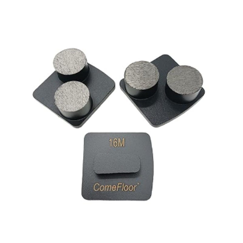 1 Diamond Flooring Fan-Shaped Grinding Blocks, 2-Hole, 1-Tooth Square Type, Concrete Grinding and Polishing(16#-120#) - 图片 1