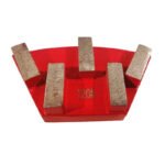 Diamond flooring fan-shaped grinding blocks, 2 holes, 5 teeth, square shape, for concrete grinding and polishing (16#-120#). - 图片 4