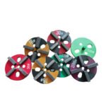 Diamond flooring round grinding blocks, 12 holes, 8-10 teeth, square shape, for concrete grinding and polishing (16#-120#).
