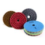 4-inch wet polishing pads for marble and granite, grit sizes (Quick 3-Step Sharp Type).
