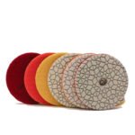 4-inch wet polishing pads for marble and granite, grit sizes (Quick 3-Step Sharp Type).
