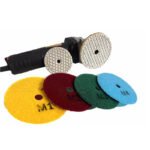 4-inch dry-polished ceramic tile, quartz stone polishing pad, abrasive pad, grit size (0#-4#). - 图片 5