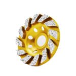 4-inch concrete turbine diamond grinding cup wheel, 12-tooth heavy-duty angle grinder wheel