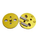 Round diamond flooring grinding blocks, 3 holes, 2 teeth, square shape, for concrete grinding and polishing（16#-120#） - 图片 2