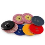 4-inch wet polishing pads for marble and granite, grit sizes (50#-3000#). - 图片 5