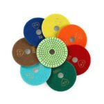 4-inch wet polishing pads for marble and granite, grit sizes (50#-3000#). - 图片 2