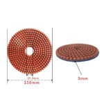 6-inch polishing pads, wet polishing, marble and granite grinding pads, mesh size (50#-3000#). - 图片 3