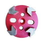 4-inch round diamond metal grinding pad with four holes and arrow teeth (1 piece) - 图片 4