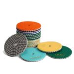 4-inch wet polishing pads for marble and granite, grit sizes (50#-3000#). - 图片 3