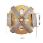 Diamond flooring grinding blocks, 5 holes, 6 teeth, for concrete grinding and polishing. - 图片 4
