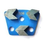 Diamond Flooring Fan-Shaped Grinding Blocks, 3-Hole, 2-Tooth Arrow Shape, for Concrete Grinding and Polishing（16#120#） - 图片 4