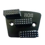 Diamond Flooring Fan-Shaped Grinding Blocks, 3 Holes, 3 Teeth, Square Type, Concrete Grinding and Polishing（16# 30# 50# 80# 120#） - 图片 4