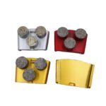 HTC Diamond Flooring Round Grinding Blocks, 2 Holes, 2 Teeth, Square Shape, Concrete Grinding and Polishing（16#-120#） - 图片 3
