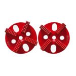 Diamond Flooring Round Grinding Blocks, 5 Holes, 4 Teeth, Square Shape, for Concrete Grinding and Polishing