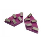 Diamond flooring fan-shaped grinding blocks, 2 holes, 5 teeth, square shape, for concrete grinding and polishing (16#-120#). - 图片 3