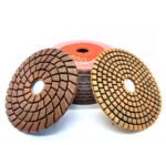 4-inch Sharp type wet polishing pads for marble and granite, grit sizes (50#-3000#). - 图片 4