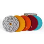 4-inch wet polishing pads for marble and granite, grit sizes (Quick 3-Step Sharp Type).