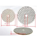 4-inch dry-polished ceramic tile, quartz stone polishing pad, abrasive pad, grit size (0#-4#). - 图片 4