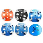 4-inch round diamond metal grinding pad with four holes and arrow teeth (1 piece) - 图片 3