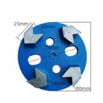 4-inch round diamond metal grinding pad with four holes and arrow teeth (1 piece) - 图片 5