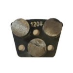 Diamond flooring grinding blocks, 3-hole, 3-tooth cylindrical, for concrete grinding and polishing.（16#-100#） - 图片 2