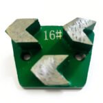 Diamond Flooring Fan-Shaped Grinding Blocks, 3-Hole, 2-Tooth Arrow Shape, for Concrete Grinding and Polishing（16#120#） - 图片 2