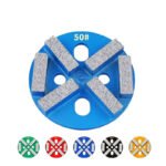 Diamond flooring grinding blocks, 5 holes, 6 teeth, for concrete grinding and polishing.
