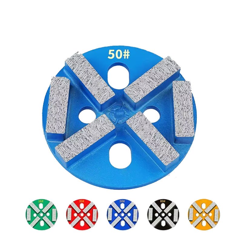 6 Diamond flooring grinding blocks, 5 holes, 6 teeth, for concrete grinding and polishing. - 图片 1